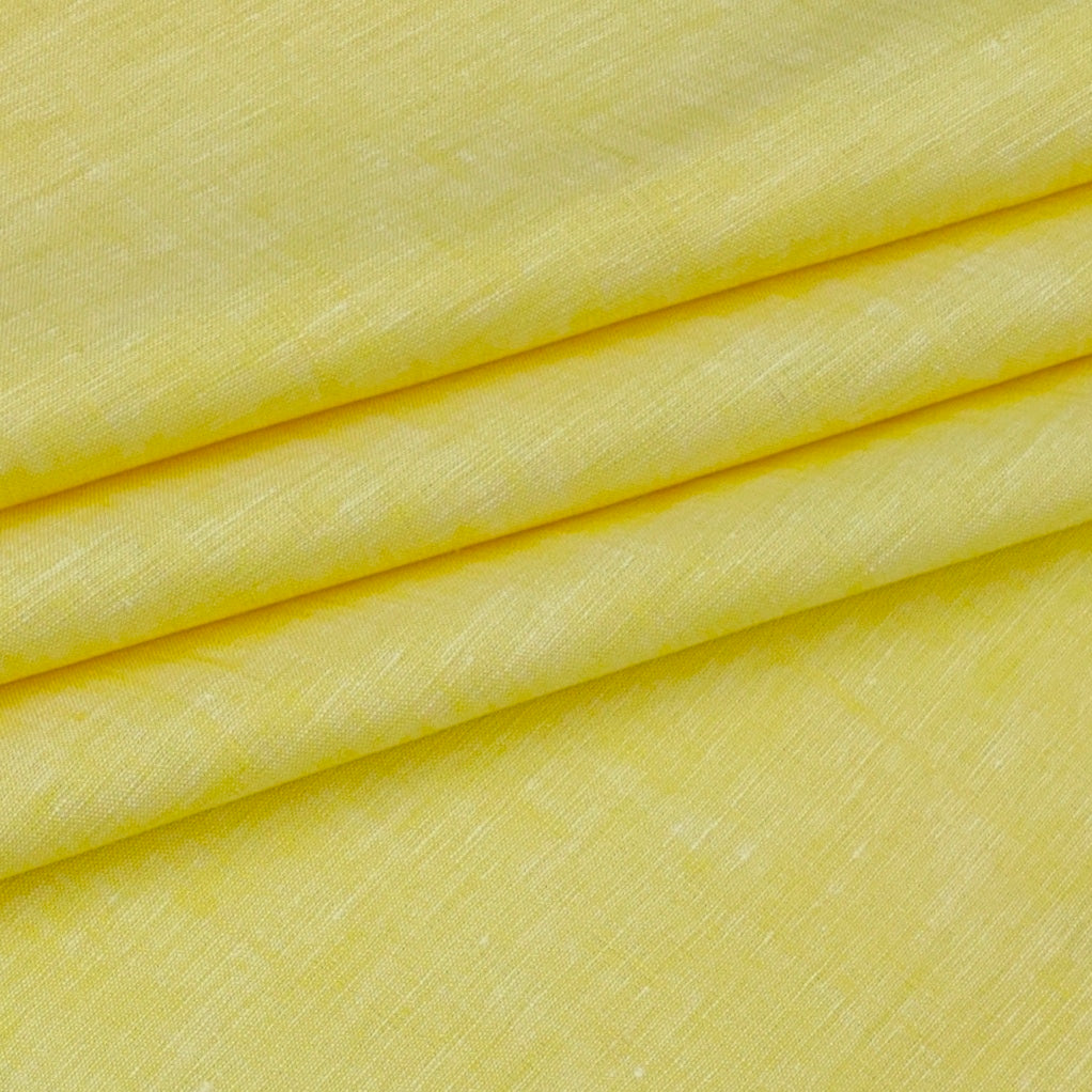 Shirt Fabric Raymond 60Lea×60Lea Pure Linen Plain Colour Lemon